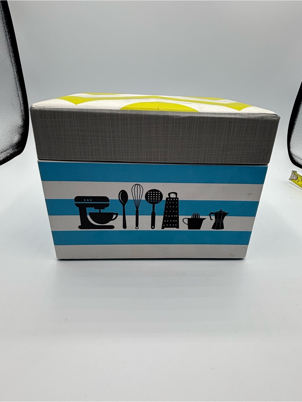 CR GIBSON Hinged Recipe Box CARDS & Dividers Kitchen Gear MCM Style